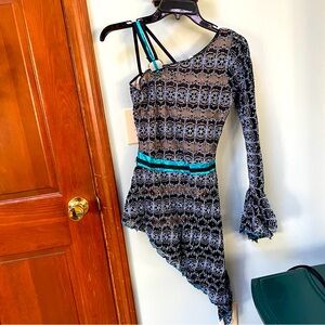 Designs by Valerry Halloween Dance Asymmetrical Costume Size Small